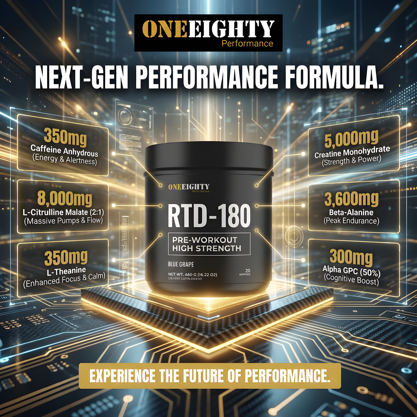 RTD-180 PRE-WORKOUT + 5g Creatine