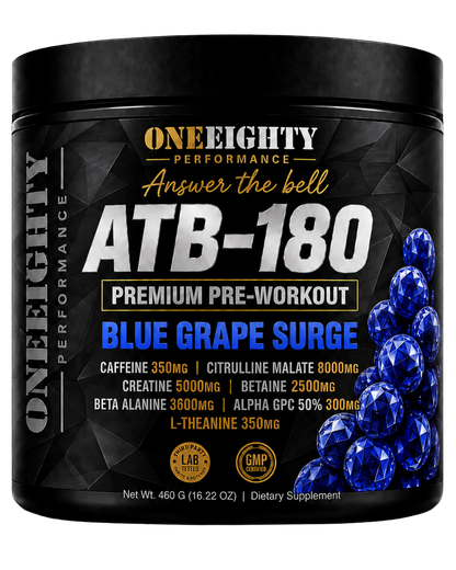 ATB-180 Pre-Workout — Blue Grape Surge, 350mg Caffeine